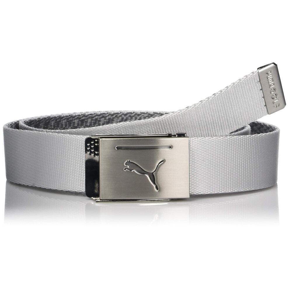 PUMA Golf 2019 Men's Reversible Web Belt (One Size)  Bright White