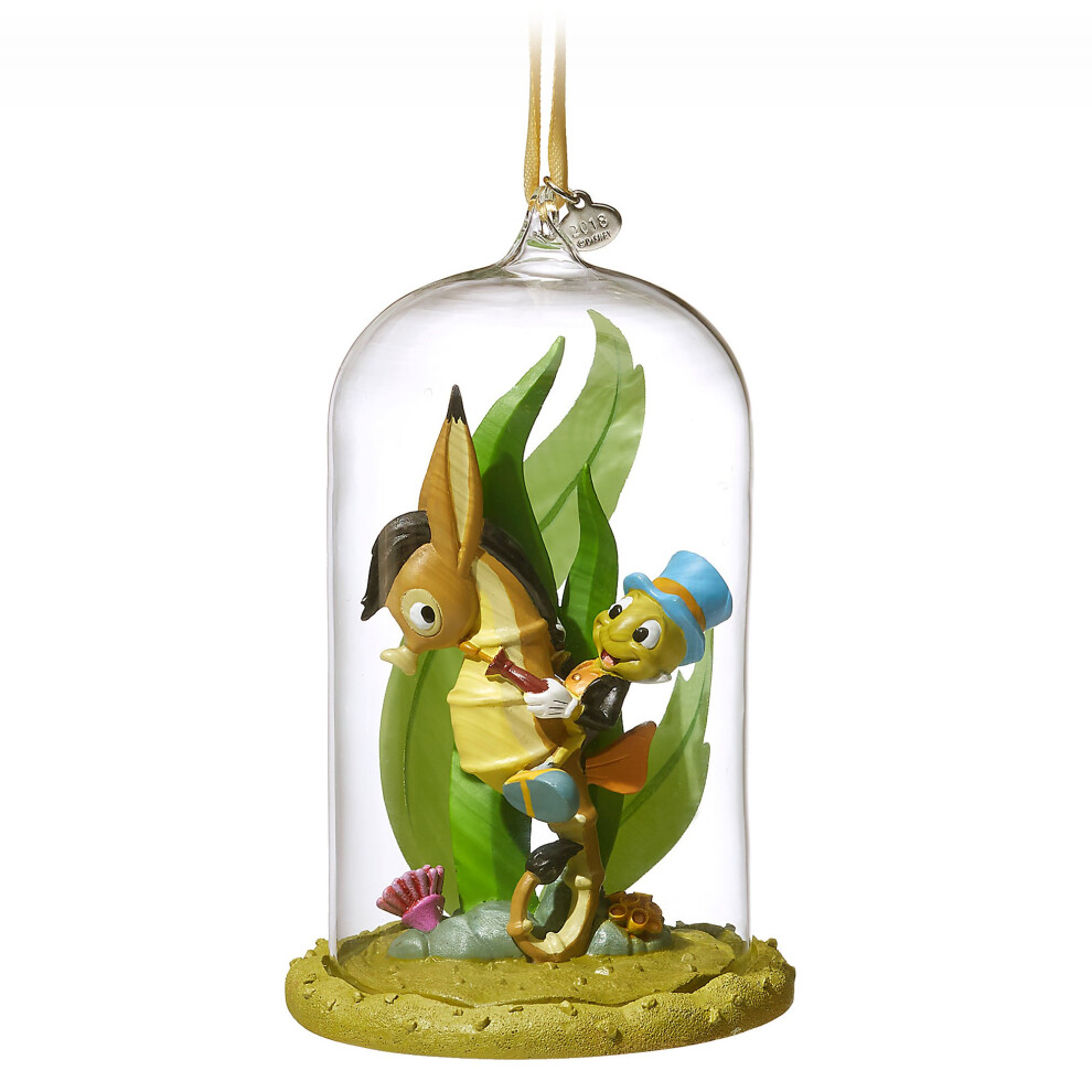 Disney Jiminy Cricket Glass Dome Sketchbook Ornament - Pinocchio