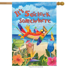 Briarwood Lane 5 O'Clock Cocktails Summer House Flag 28 x 40