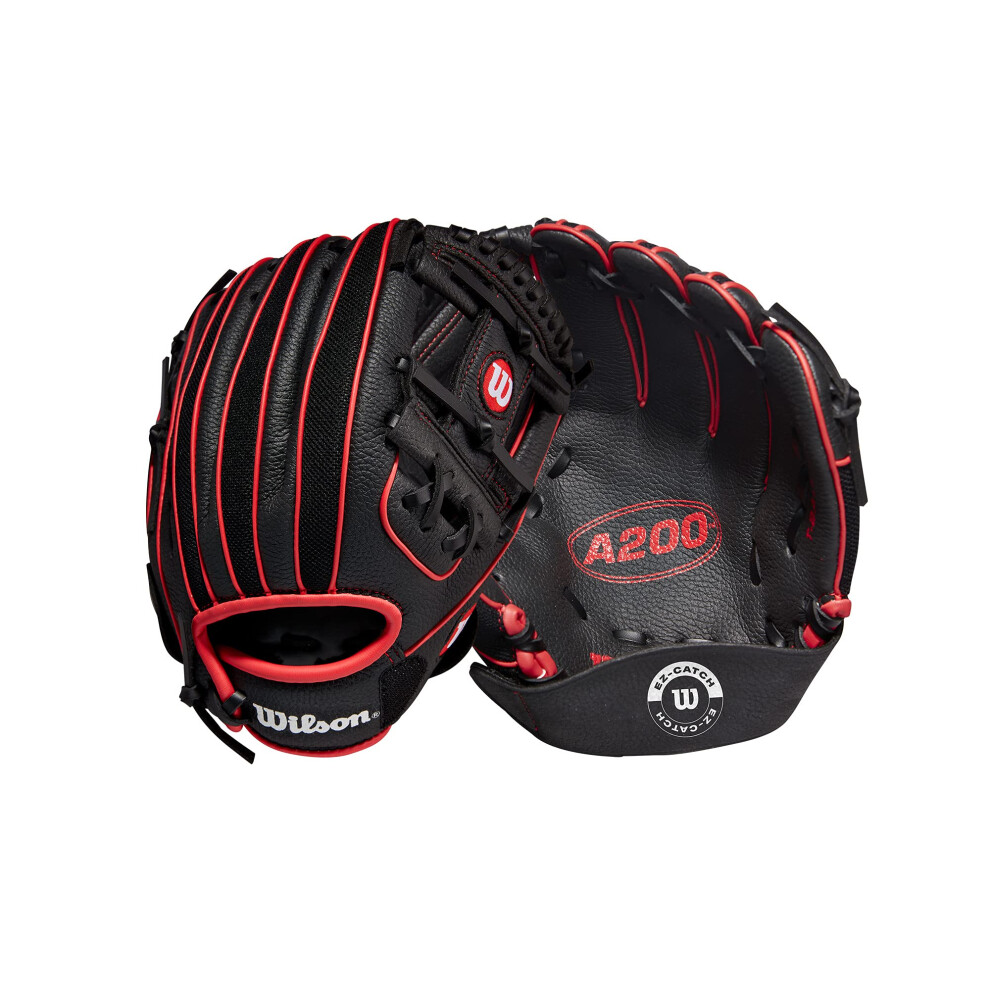 WILSON 2022 A200 EZ Catch 10"" Baseball Glove - Black/Red  Right Hand