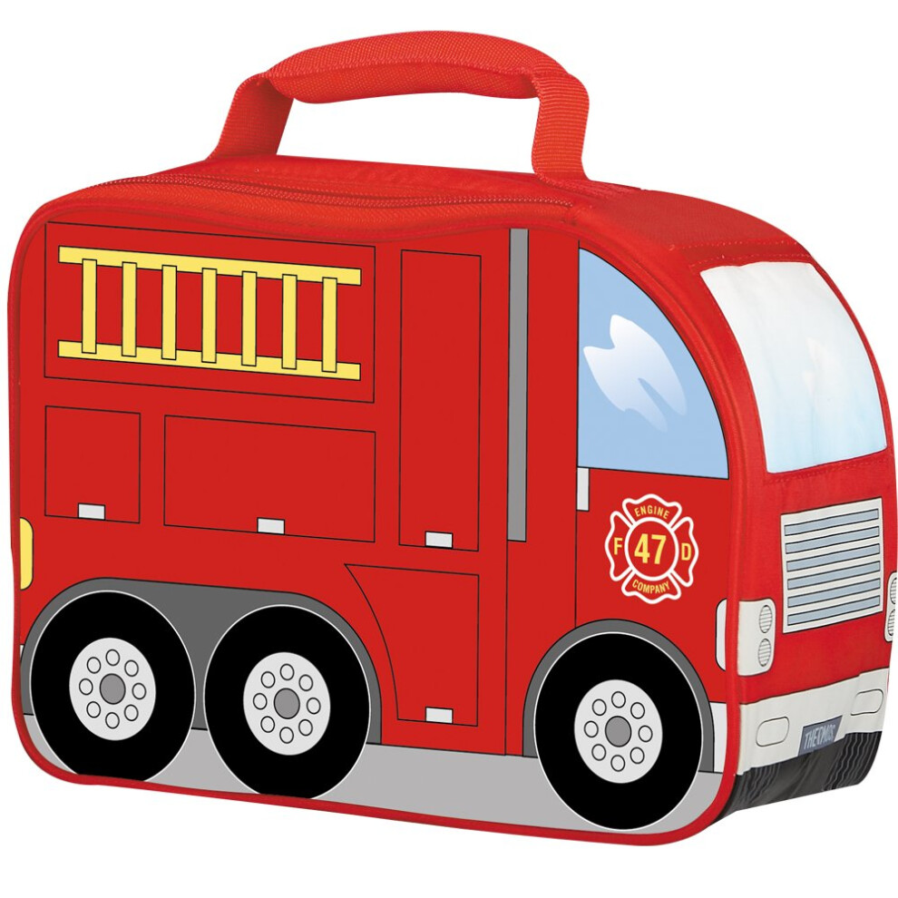 Thermos Novelty Soft Lunch Kit  Firetruck  4 x 10 x 7 inches