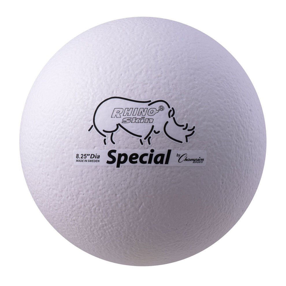 Champion Sports Special Rhino Skin Foam Ball White  8.5 Inch