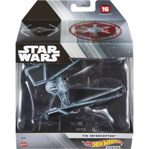 Hot Wheels sberatelsk vozidlo Star Wars Tie Interceptor (HMH95)