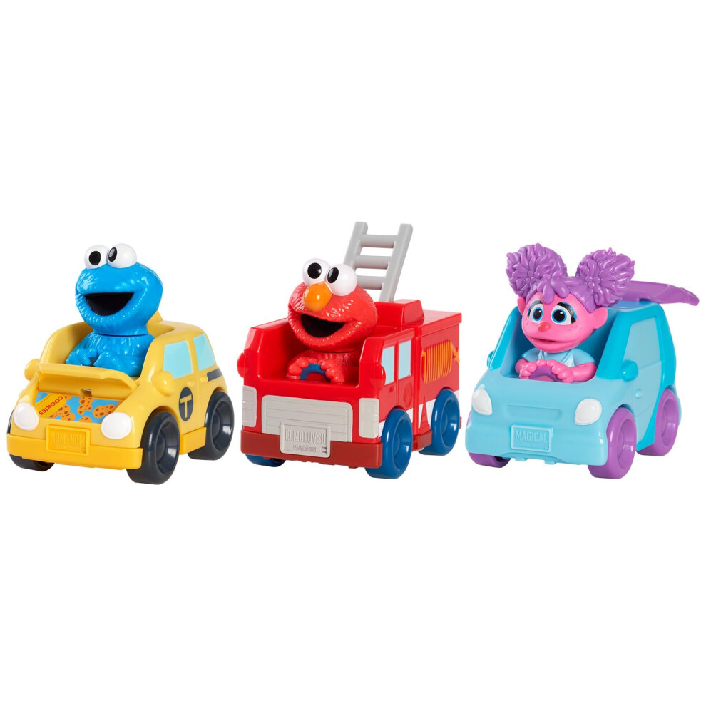 Sesame Street Twist and Pop Wheelies 3-Pack Preschool Toy Vehicles  Ki