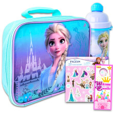 Disney Frozen Matlåda och Vattenflaska Set för Barn - Elsa och Anna Skolmaterial Bundle