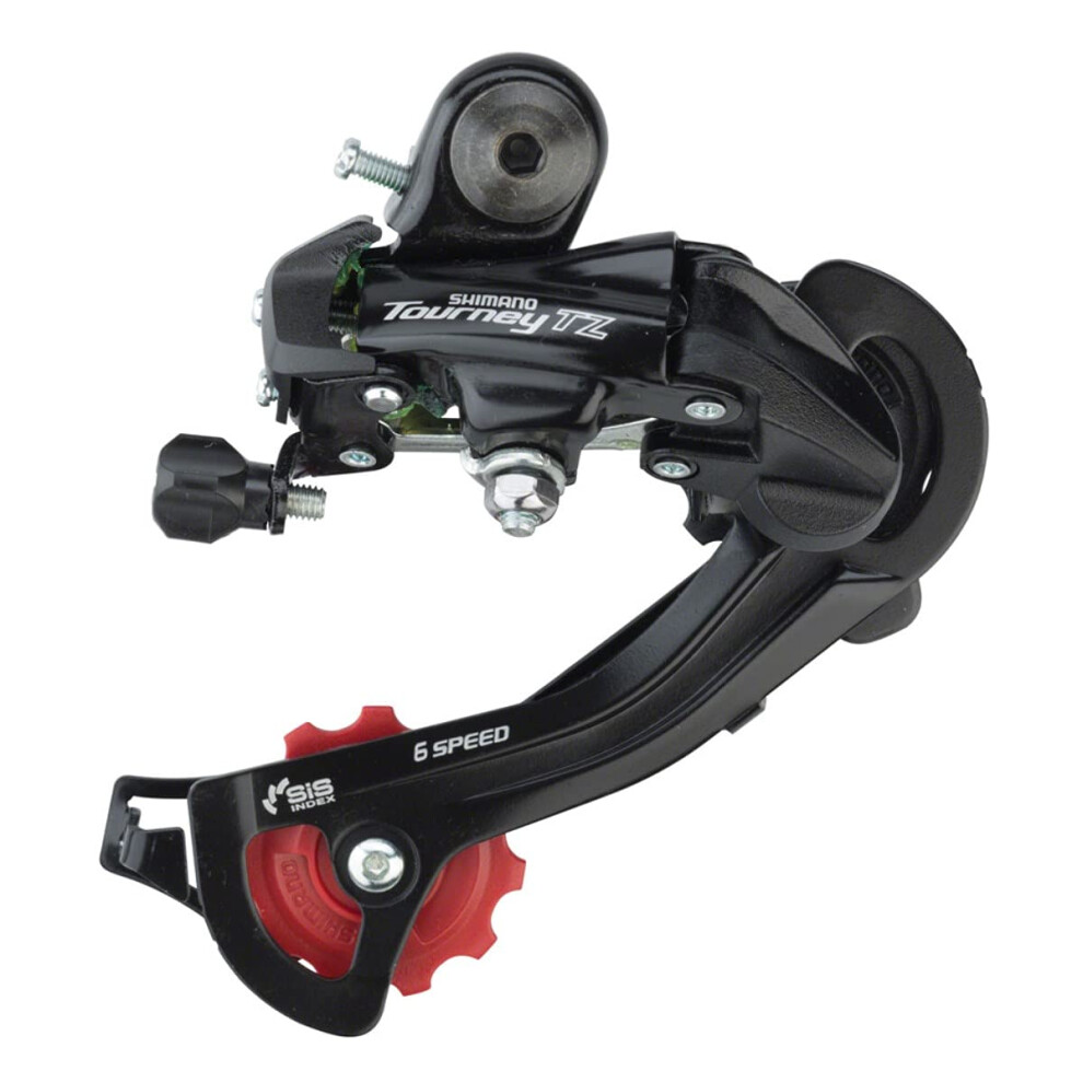 RD-TZ500 Tourney Rear Derailleur  Bracket Included  Red  6 Speed