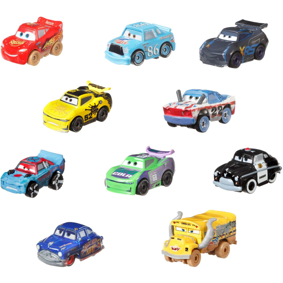 Disney Pixar Cars Metal Mini Racers Variety 10 Pack