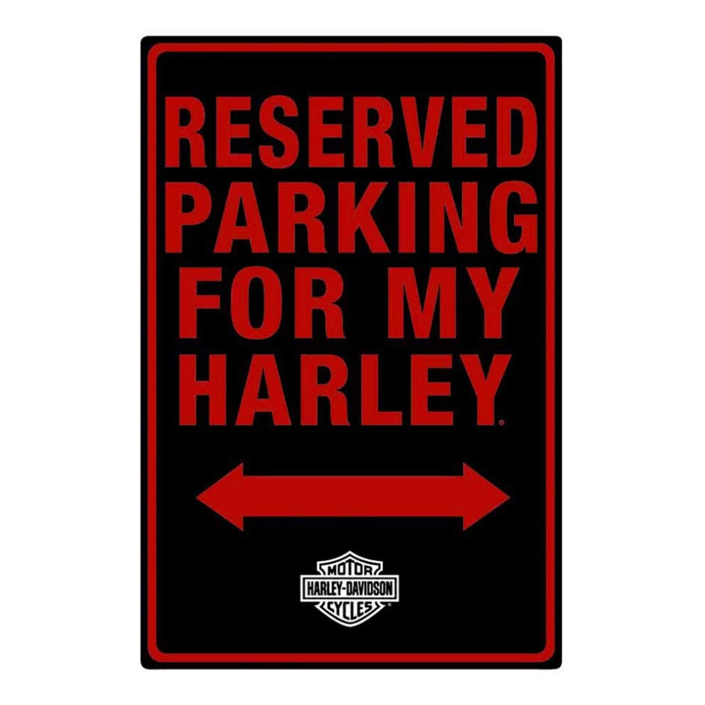 Harley-Davidson Tin Sign  H-D Embossed Parking for My Harley  Black 20