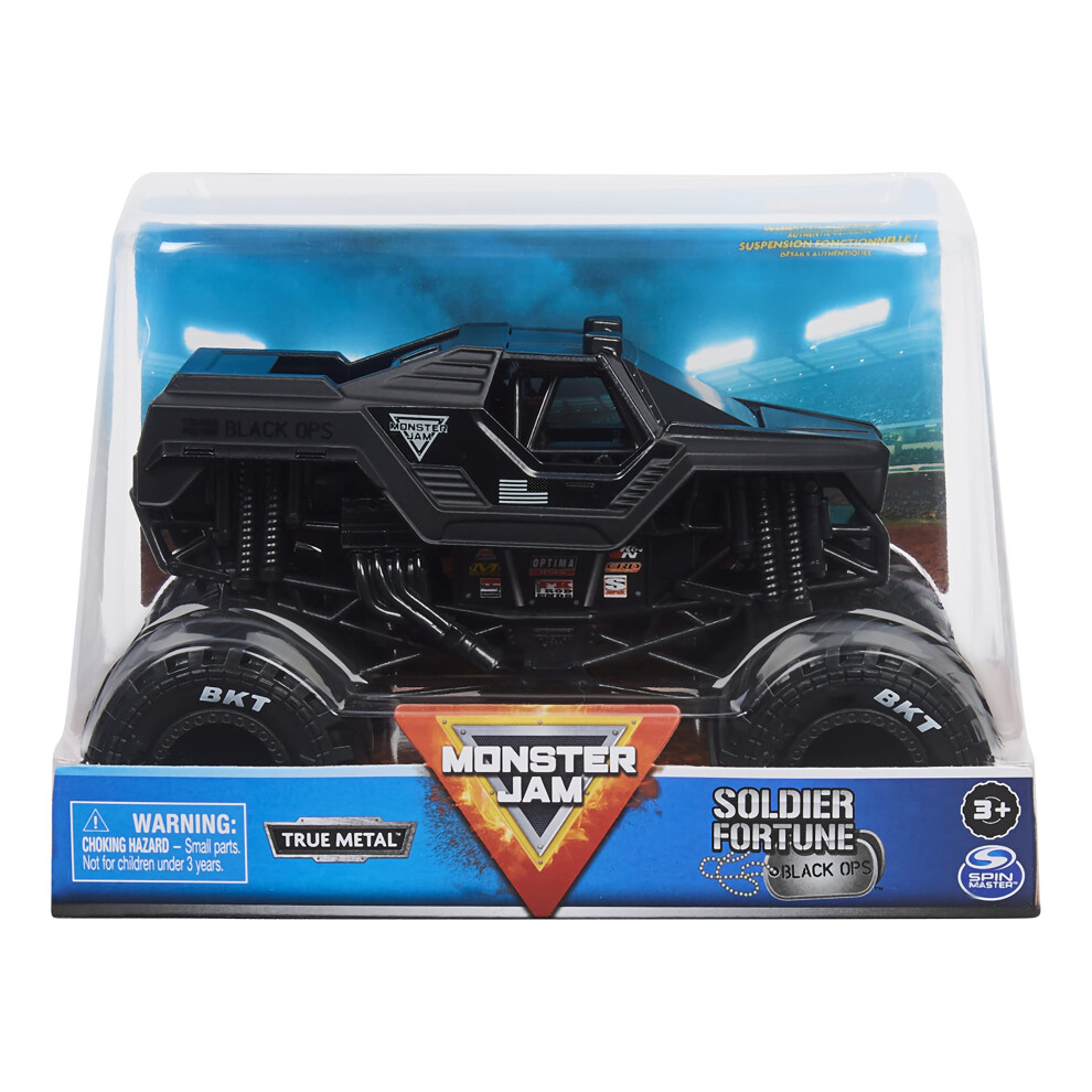 Monster Jam Official Soldier Fortune Truck  Retro Soldier Fortune Blac