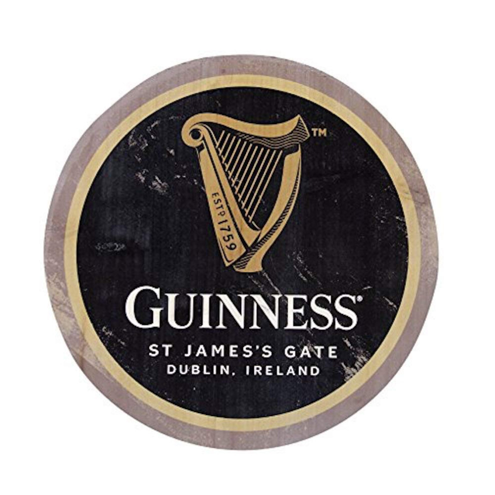 Guinness Wooden Bottle Top Bar Sign Wall Art 12 inch (Harp)