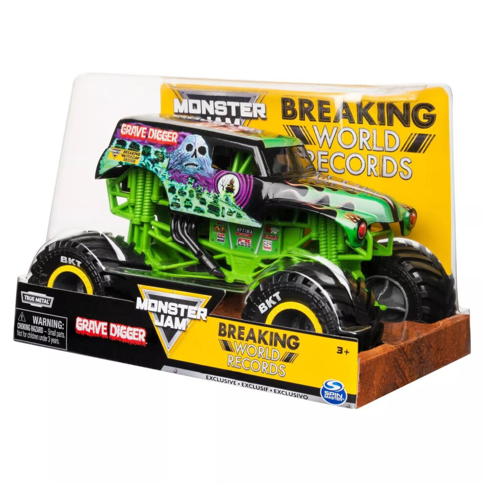 Monster Jam  Official Grave Digger Breaking World Records Die-Cast Mon