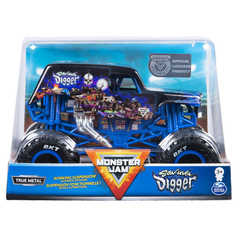 Monster Jam  Official Son-uva Digger Monster Truck  Die-Cast Vehicle