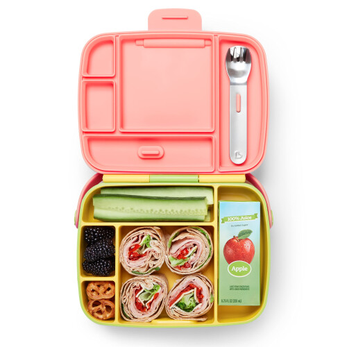 Munchkin Munchkin Bento Box για Παιδιά, Συμπεριλαμβάνει Μαχαιροπίρουνα, Κίτρινο 1