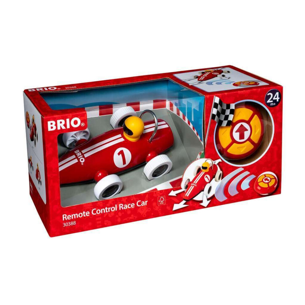 BRIO 30388 Remote Control Race Car - Interactive Racing Toy for Toddle