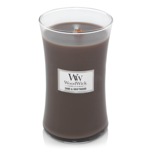 WoodWick WoodWick Μεγάλο Κερί Hourglass, Άμμος/Κορμός - Premium Σόγιας, Καινοτομία Ξύλινης Κερί 1
