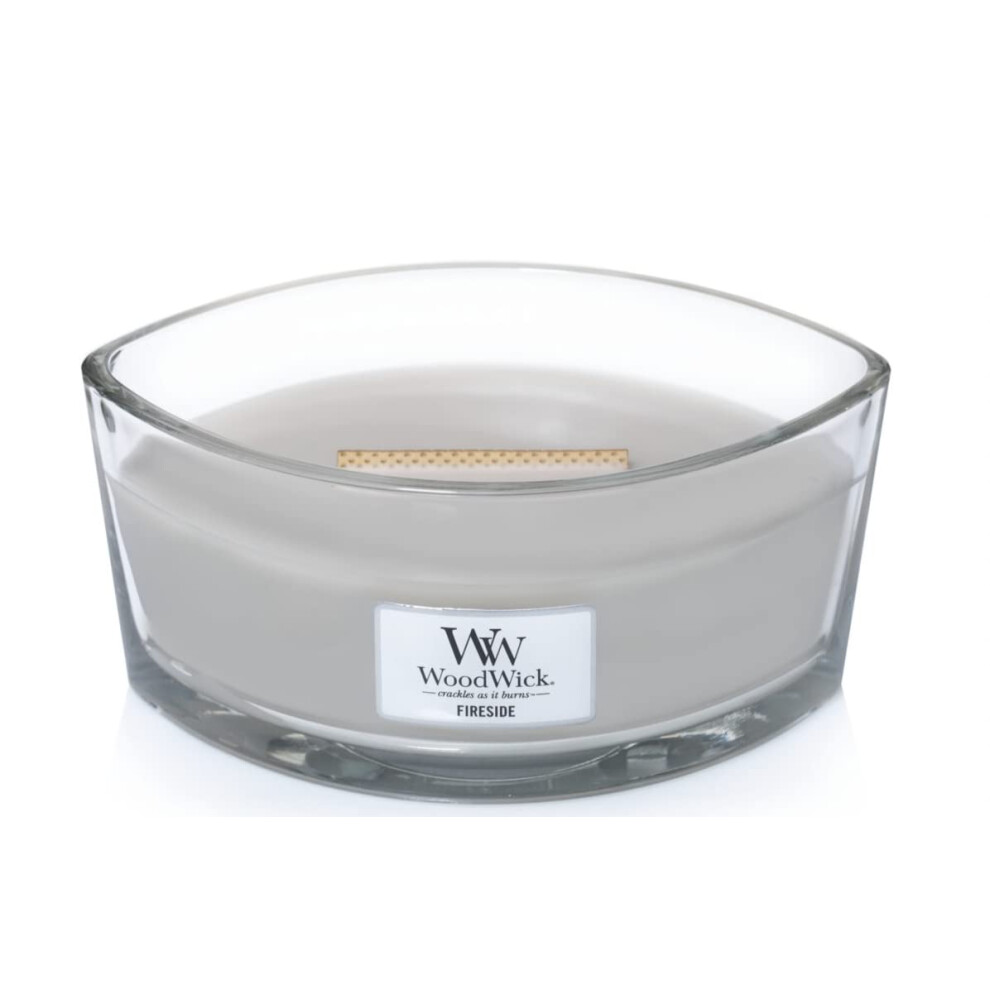 Woodwick Ellipse Scented Candle  Fireside  16oz | Up to 50 Hours Burn