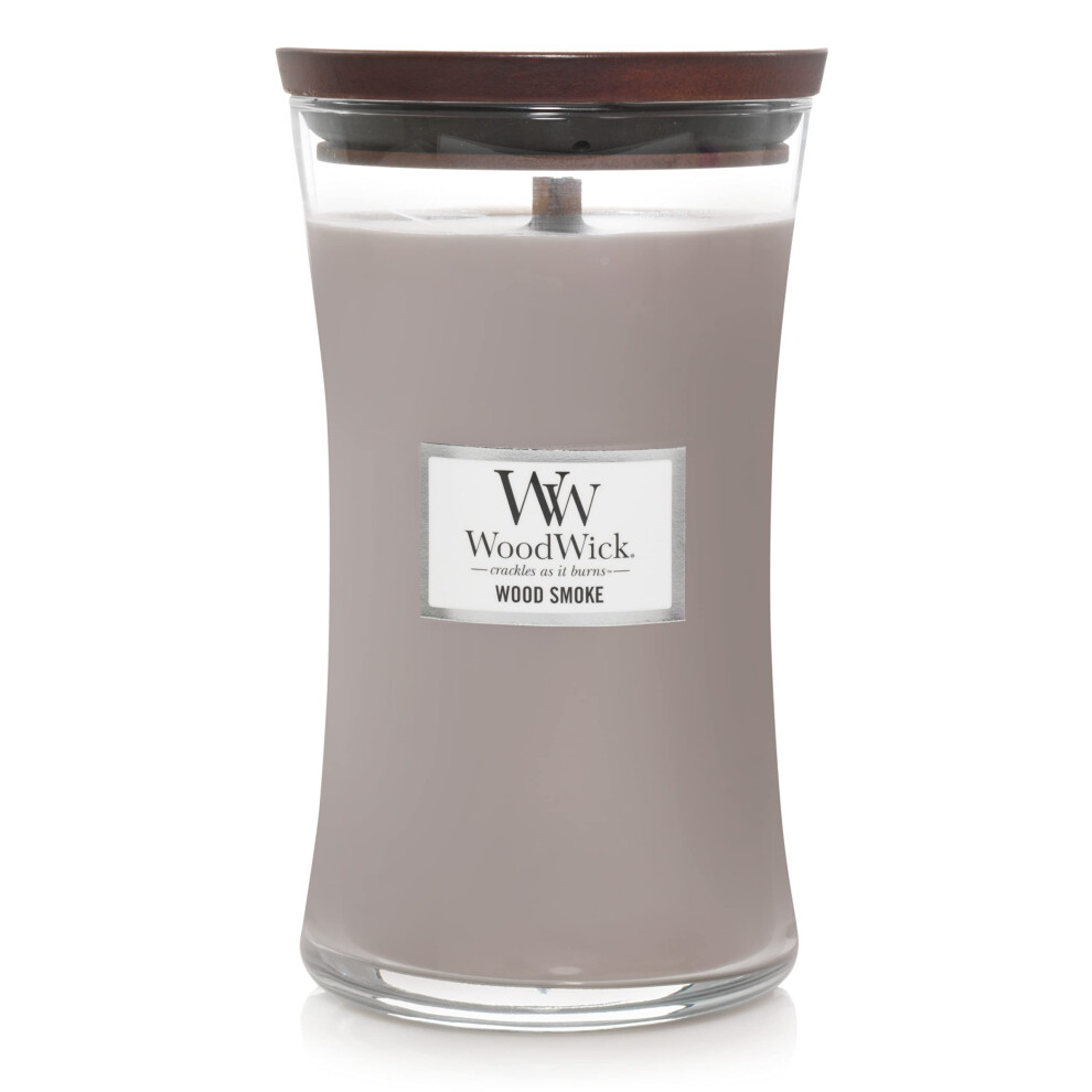 WoodWick Hourglass Scented Candle  Wood Smoke  21.5 oz.  Large  Up to