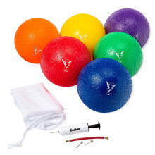 Franklin Sports Barnbollsset - 6-pack 7 tum uppblåsbara bollar för kickball och dodgeball