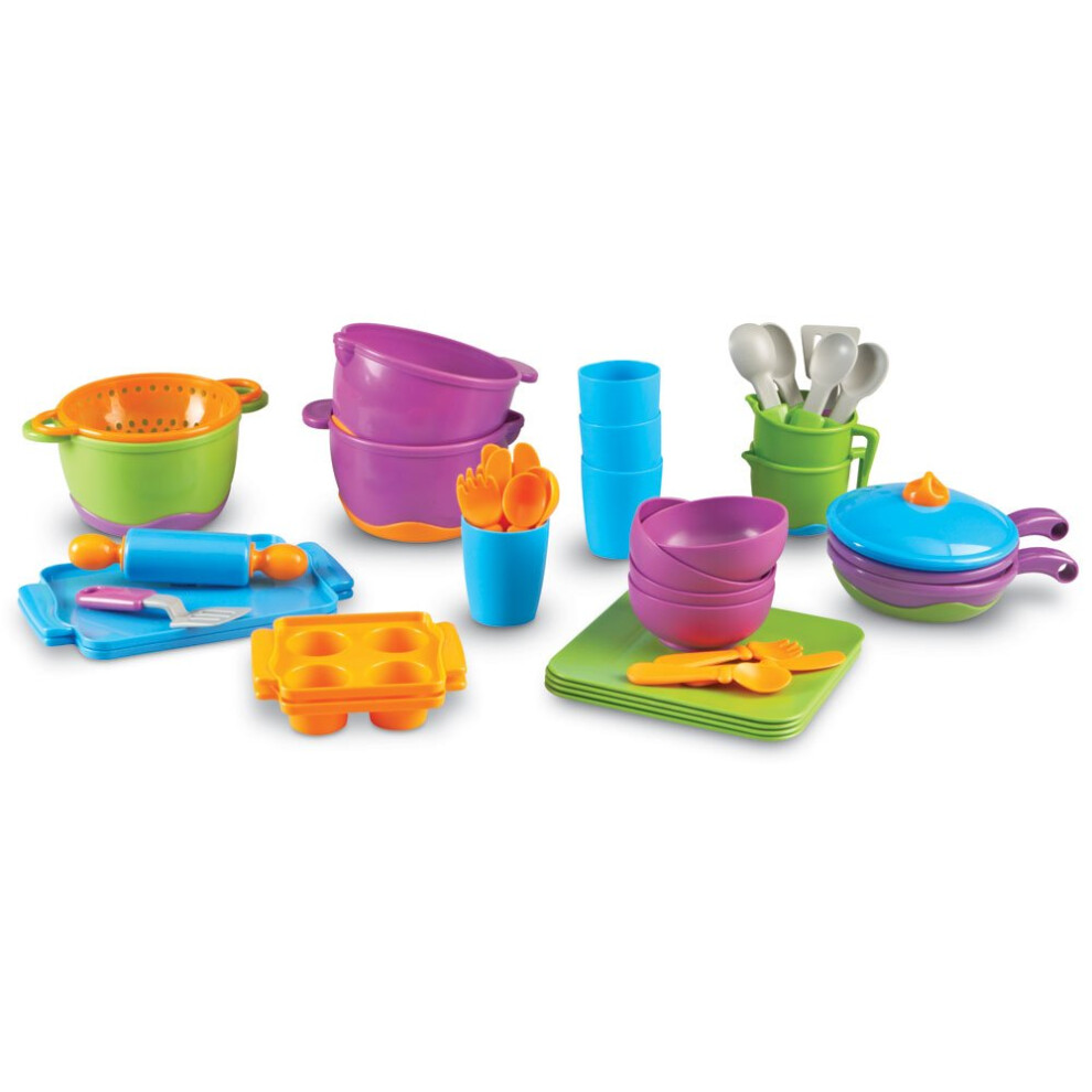 Learning Resources New Sprouts Classroom Kitchen Set - 45 Pieces  Ages