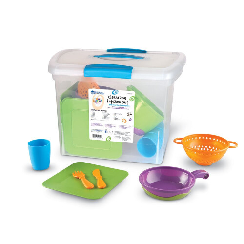 Learning Resources Σετ Κουζίνας New Sprouts για την Τάξη - 45 Τεμάχια, 2+ Ετών, Παιχνίδι Ρόλων με Φαγητό 2