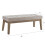 24KF Velvet Upholstered Tufted Bench with Solid Wood Leg Ottoman with 4