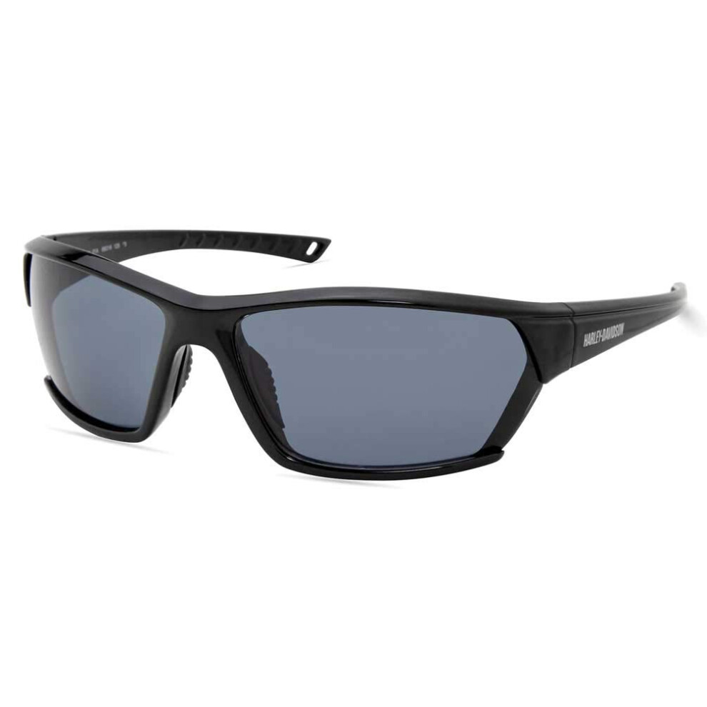 Harley-Davidson Men's Contemporary Rectangular Sunglasses  Black  69-1