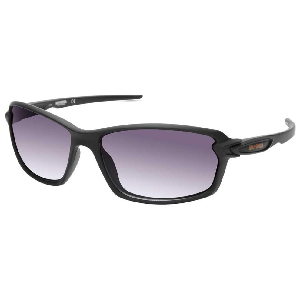 Harley-Davidson Men's Modern Rectangular Sunglasses  Black  63-16-135