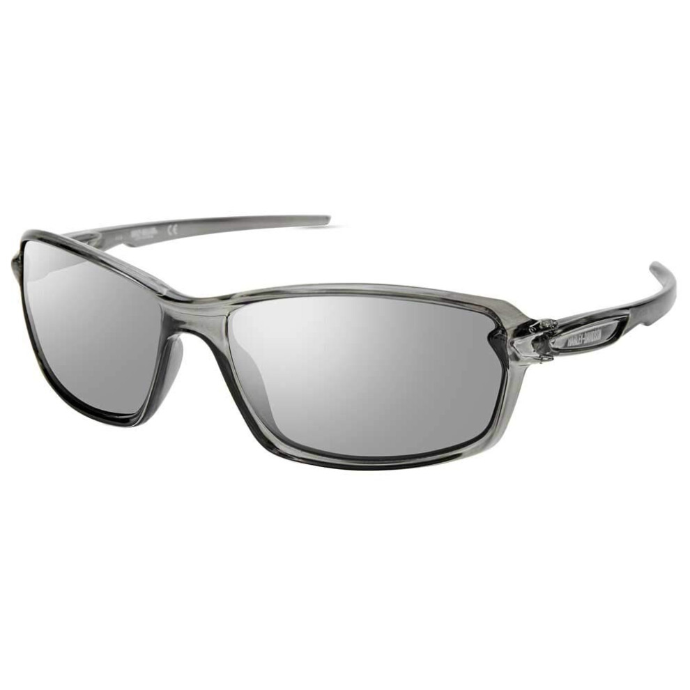 Harley-Davidson Men's Modern Rectangular Sunglasses  Gray  63-16-135