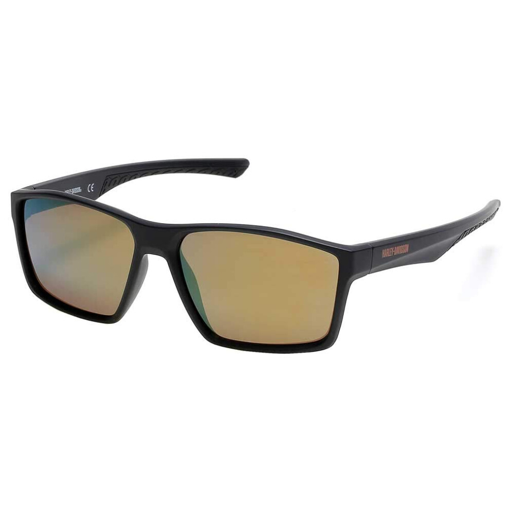 Harley-Davidson Men's Modern Square Sunglasses  Black  59-16-145