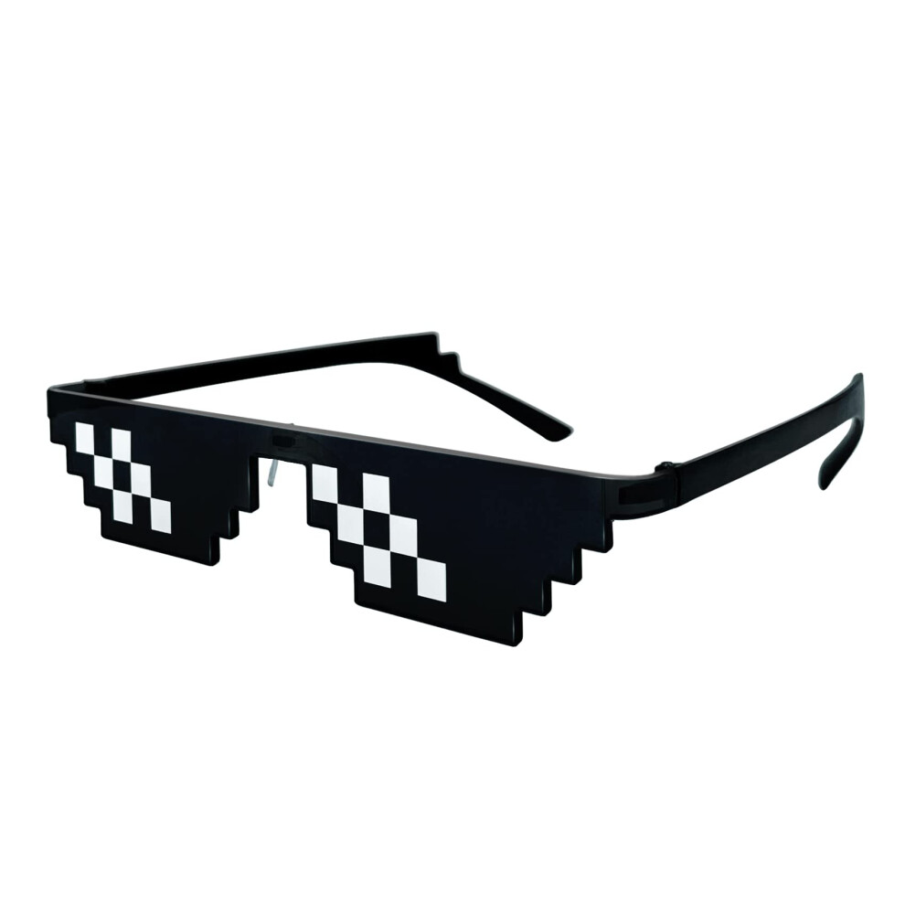 Lorigun Thug Life Sunglasses Pixelated Mosaic Glasses Party Glasses Ml