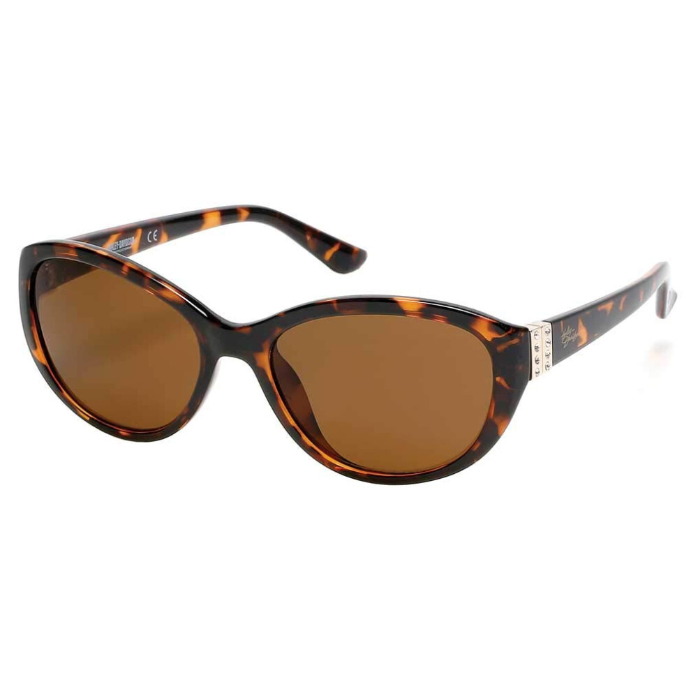 Harley-Davidson Women's Glam Cat Eye Sunglasses  Brown  56-18-135