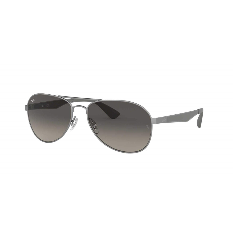 Ray-Ban RB3549 Aviator Sunglasses  Matte Gunmetal/Light Grey Gradient