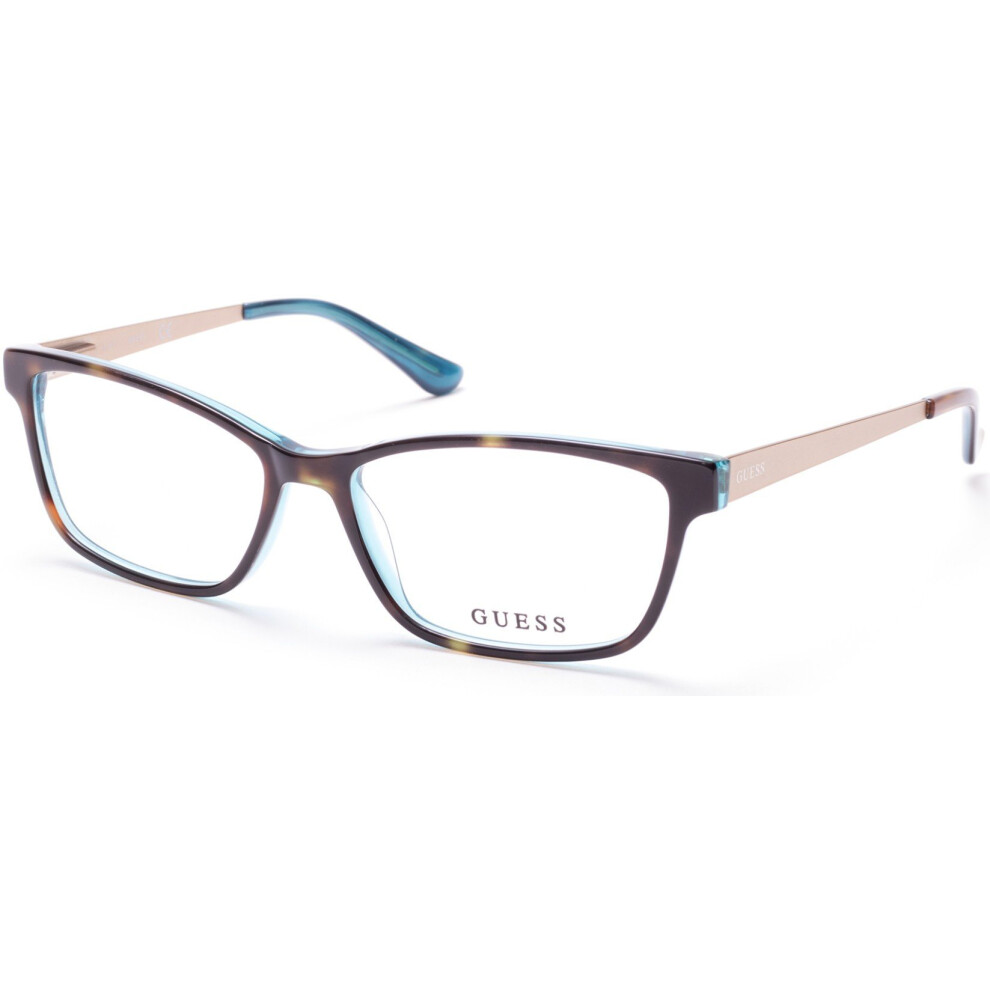 Guess GU2538 Eyeglass Frames - Havana Frame  53 mm Lens Diameter GU253