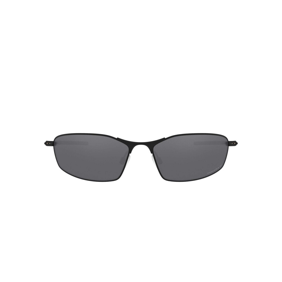 Oakley Men's OO4141 Whisker Oval Sunglasses  Matte Black/Prizm Black P