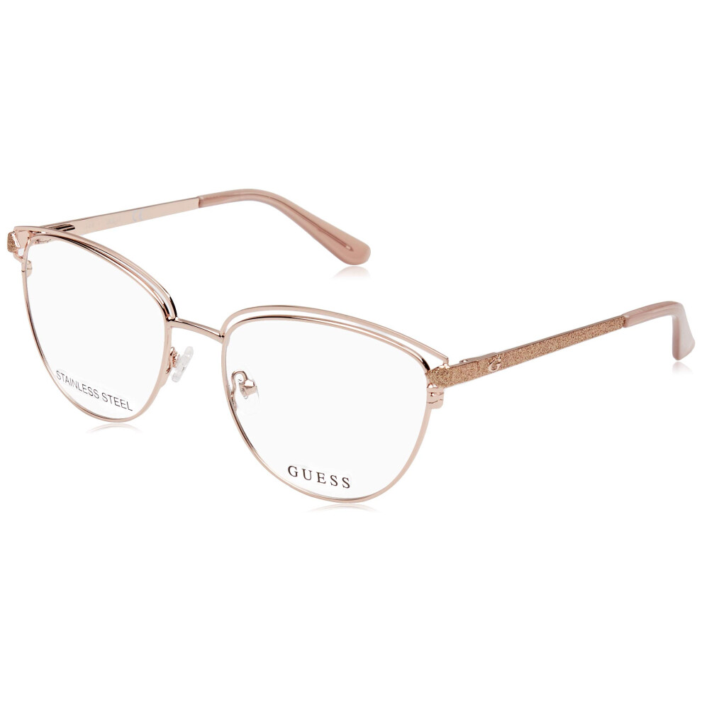 Guess GU2685 Eyeglass Frames - Shiny Rose Gold Frame  Shiny Rose Gold