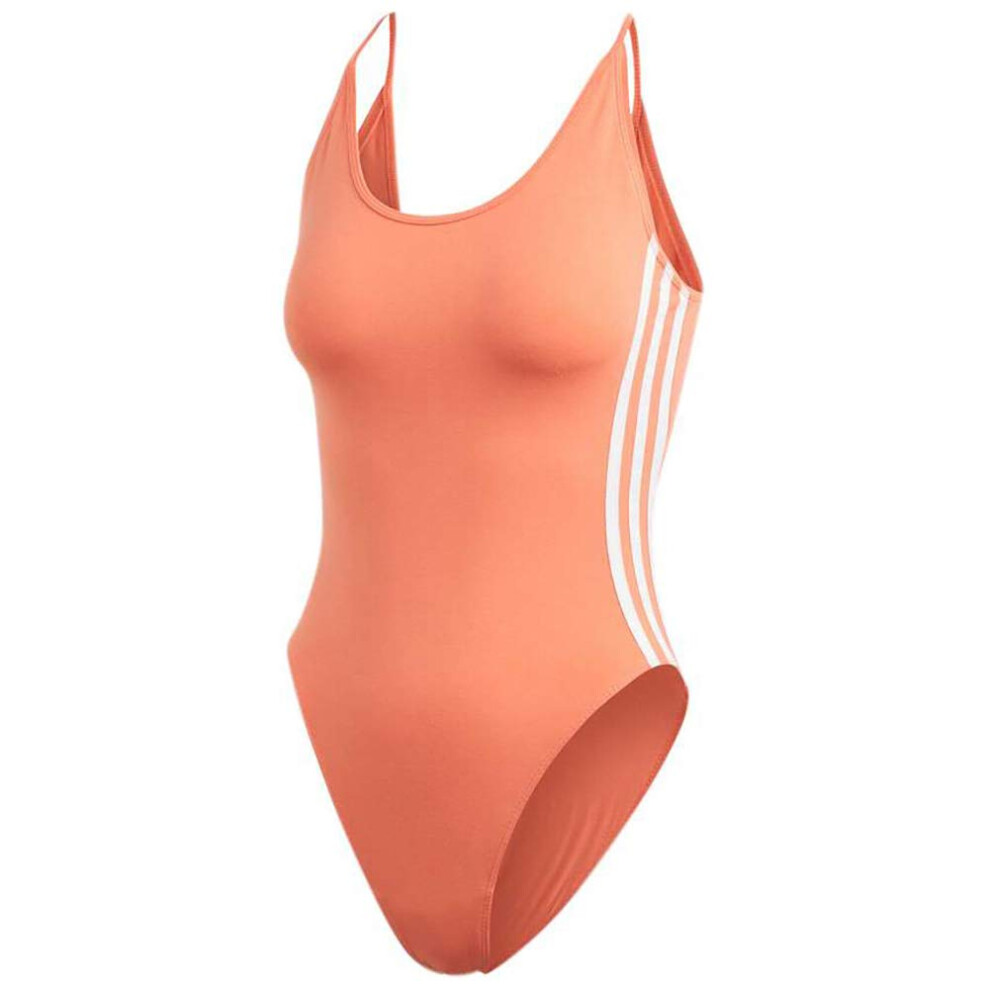 adidas Originals Women's Cotton Bodysuit Semi Coral/White Medium