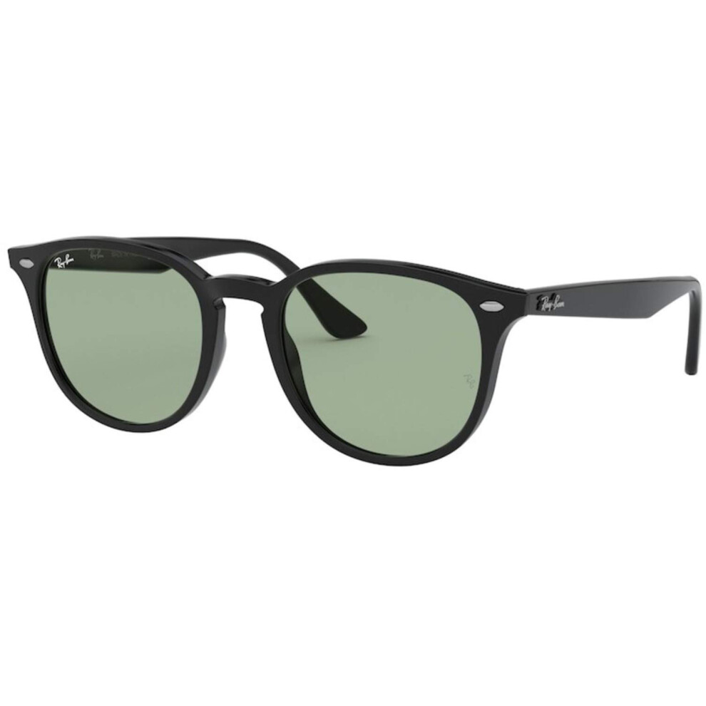 Ray-Ban RB4259F Low Bridge Fit Round Sunglasses  Black/Light Green  53