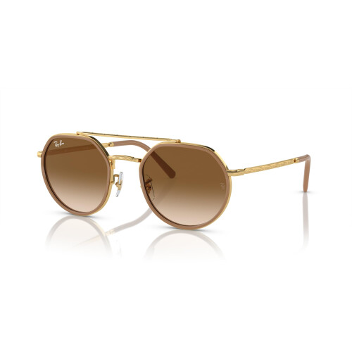 Ray-Ban Ray-Ban RB3765 Round Sunglasses  Gold/Clear Gradient Brown  53 mm 1
