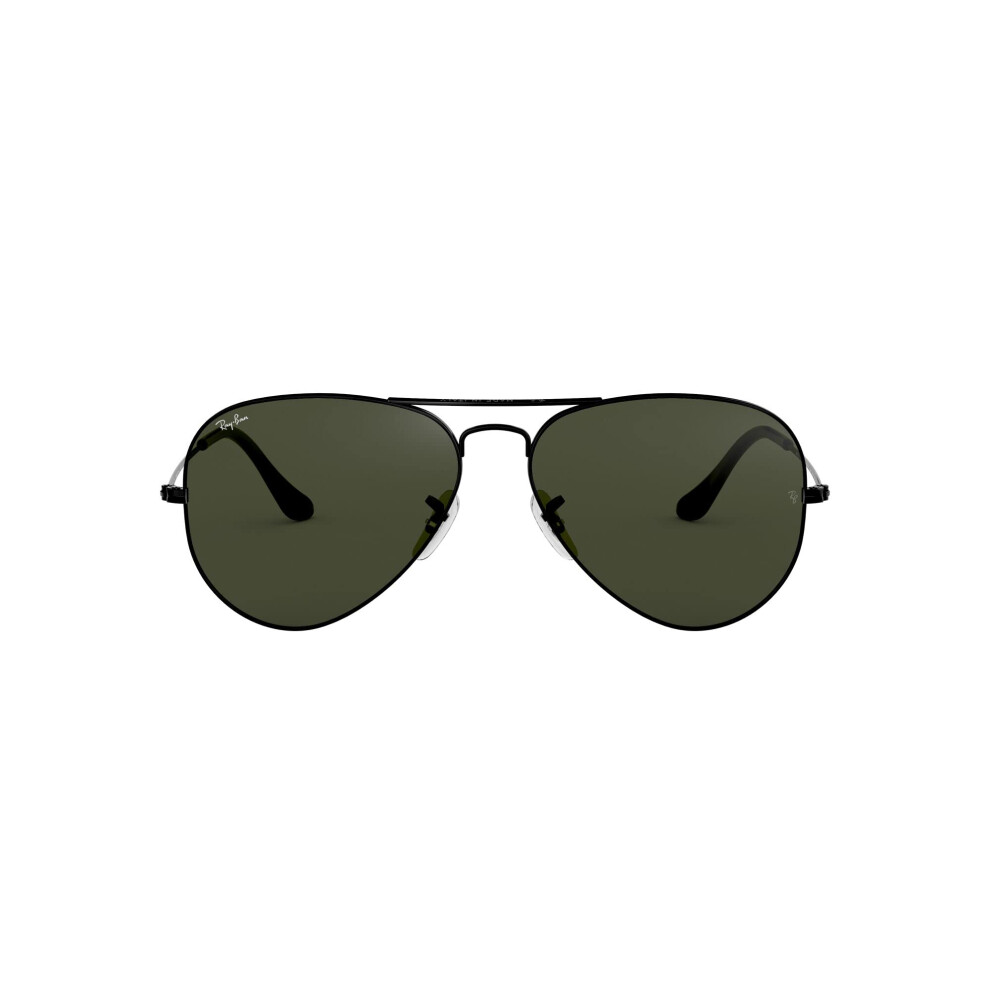 Ray-Ban RB3025 Classic Aviator Sunglasses  Black/G-15 Green  58 mm