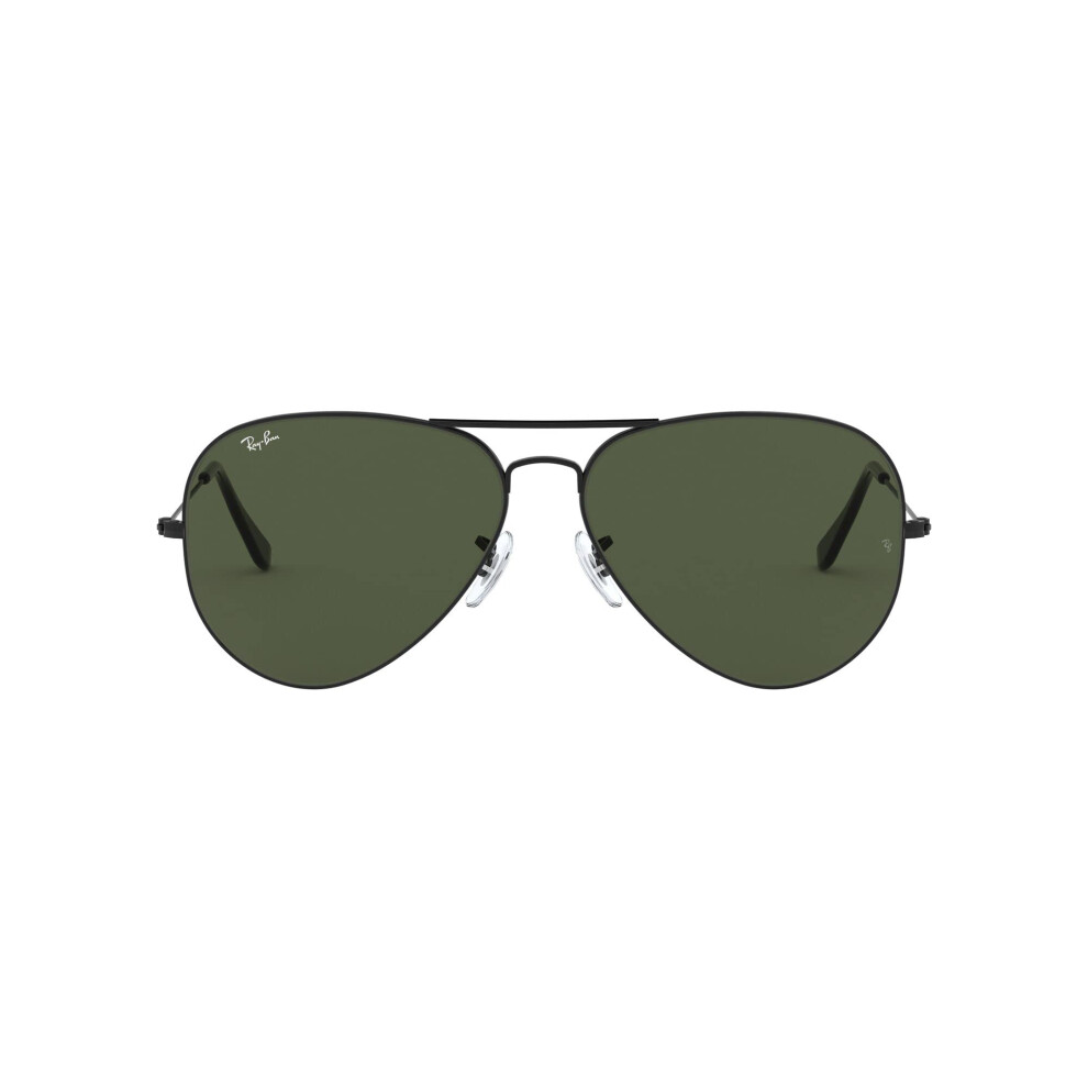 Ray-Ban RB3026 Aviator Large Metal II Sunglasses  Black/G-15 Green  62