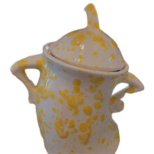 (Yellow) Canister With Attitude Cute Sassy Storage Canister Fun Ceramic Desktop Ornaments