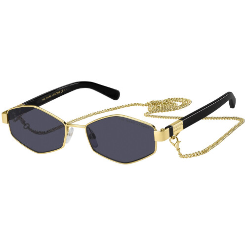Marc Jacobs Zonnebril - Marc Jacobs - 496/S - Polygoon - Metaal - Zwart, Goud