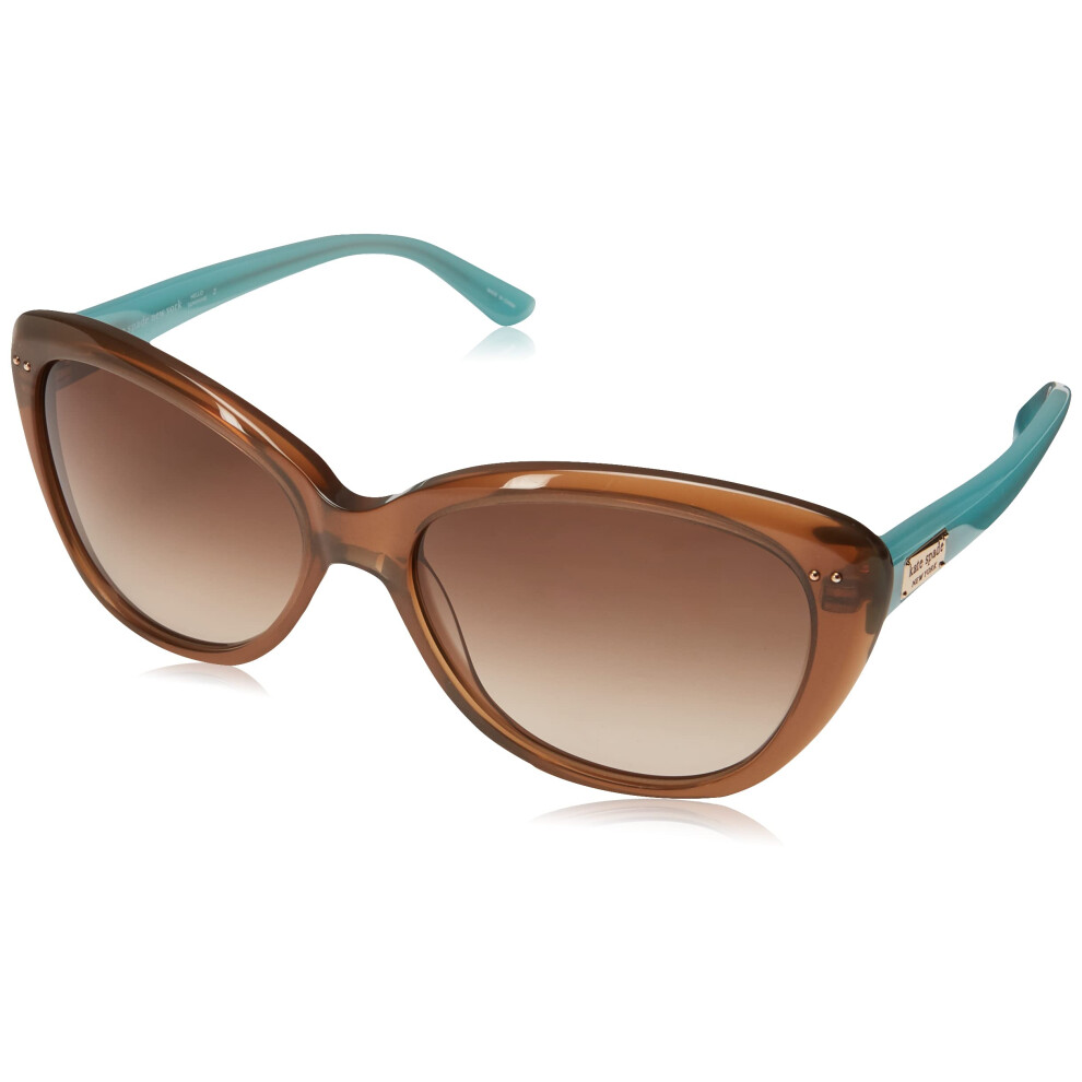 Kate Spade New York Women's Angeliq Cat-Eye Sunglasses  Tan/Brown Grad