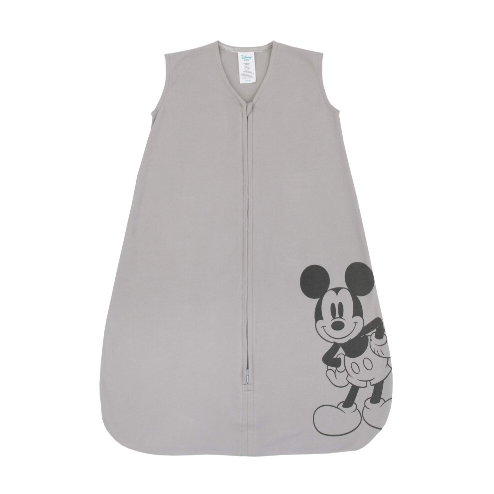 Disney Mickey Mouse 100% Cotton Knit Wearable Blanket  Grey/Black  6-1