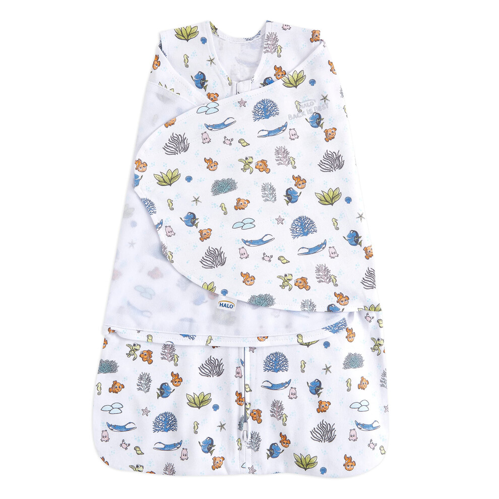 HALO Disney Baby Finding Nemo 100% Cotton Sleepsack Swaddle  3-Way Adj