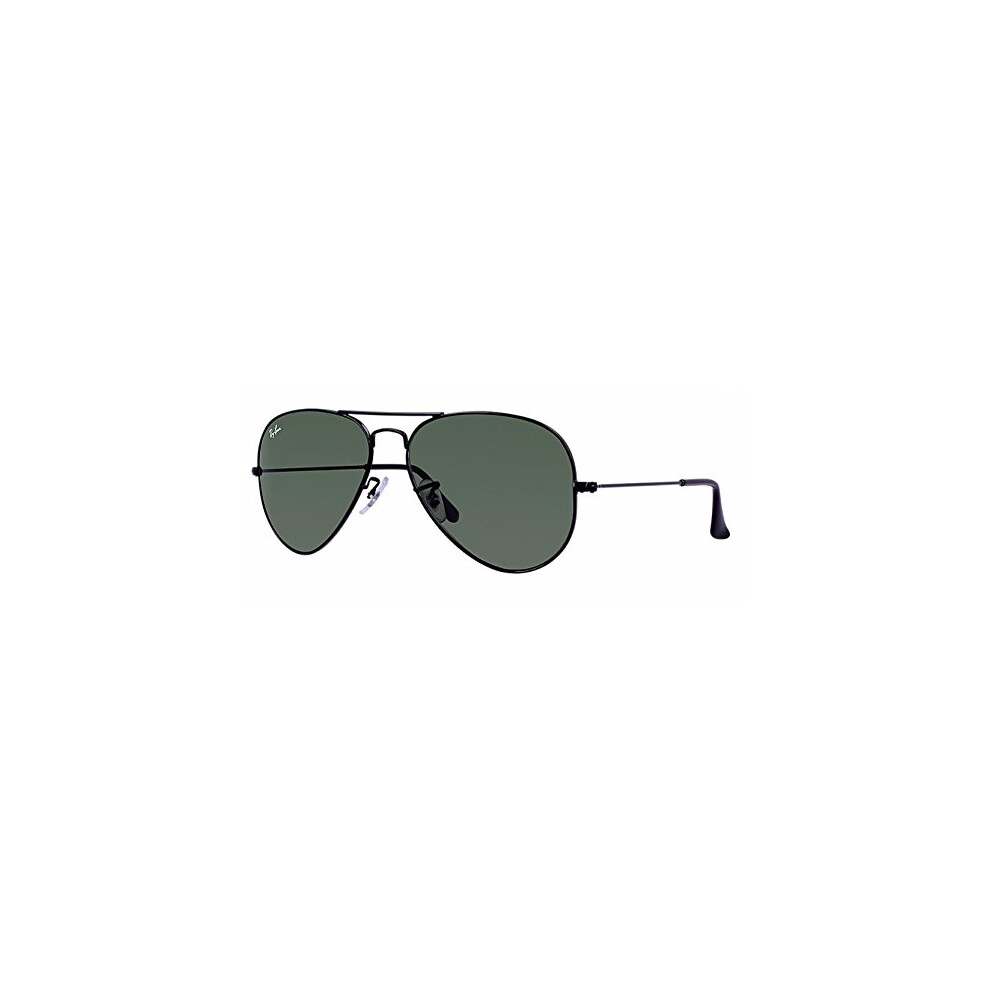 Ray-Ban RB3025 L2823 Black/G-15 Green Metal Aviator Sunglasses For Men