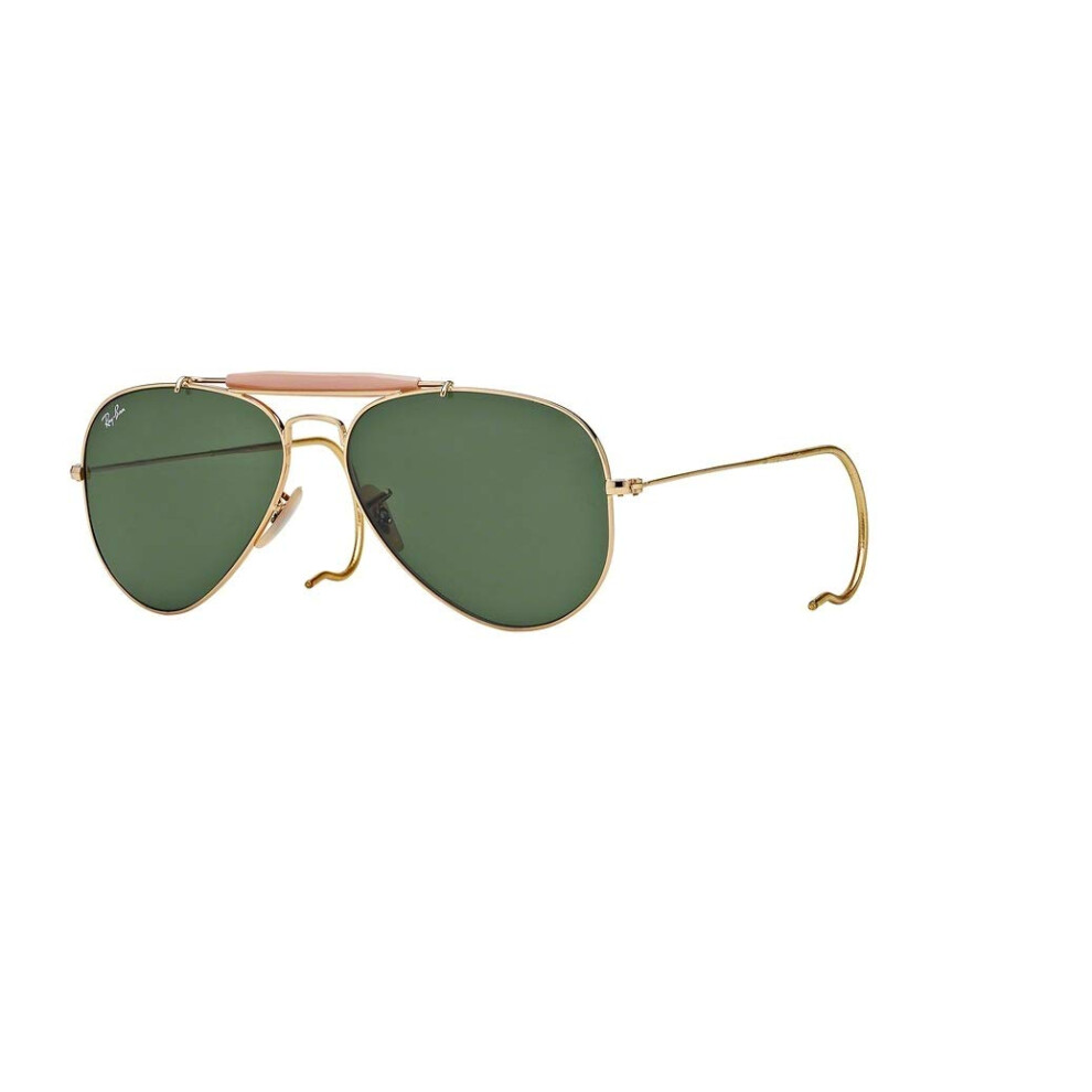 Ray-Ban RB3030 OUTDOORSMAN L0216 58M Arista/Green Crystal Sunglasses F