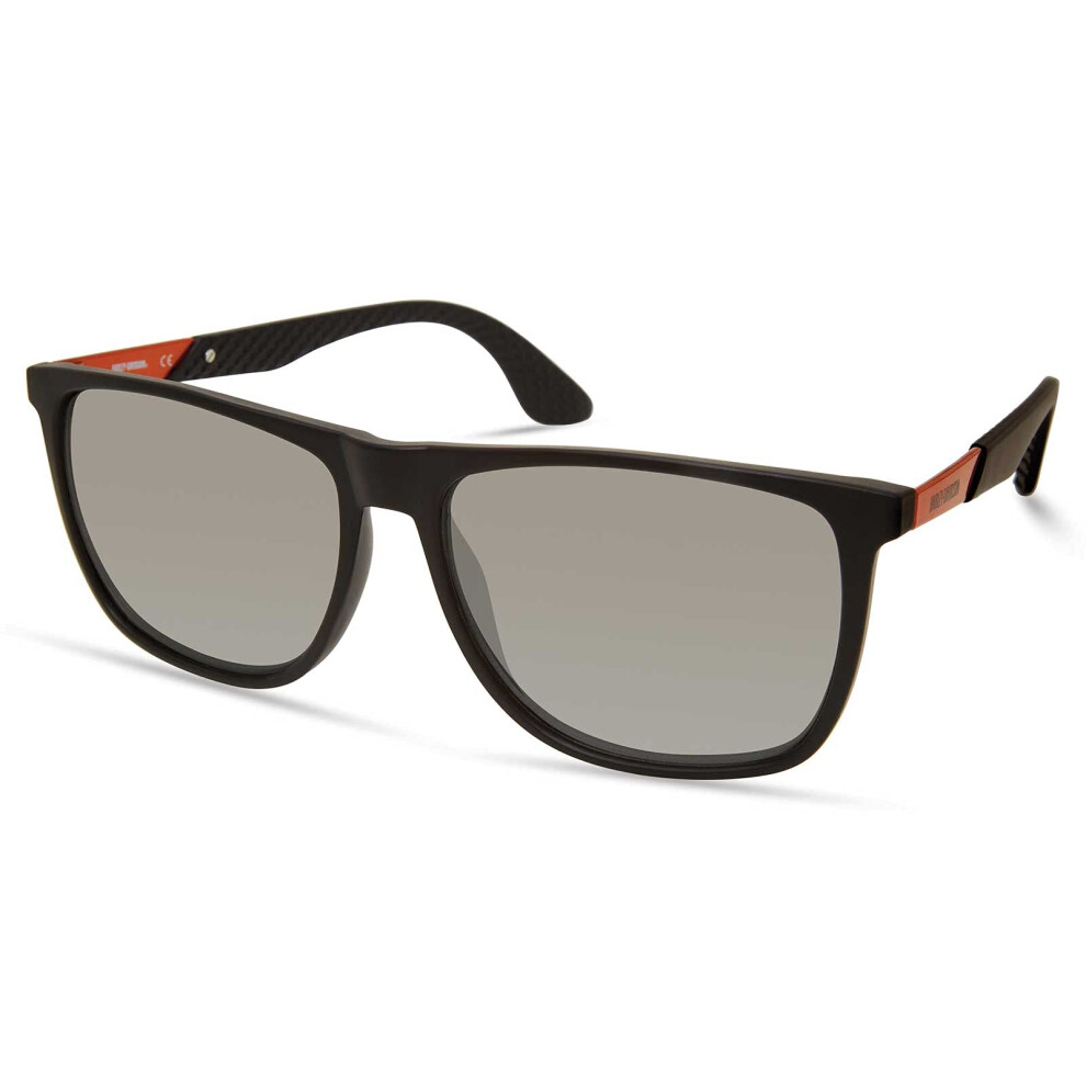 Harley-Davidson Men's Oversized Sunglasses  Matte Black Frame/Smoke Mi