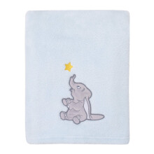 Disney Dumbo - Skinande Liten Stjärna Aqua, Grå & Gul Super Mjuk Babyfilt med Applikation