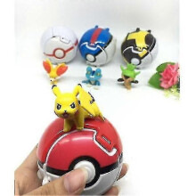 4pcs Throw N Pop Poke Ball with Action Figure Toy Set